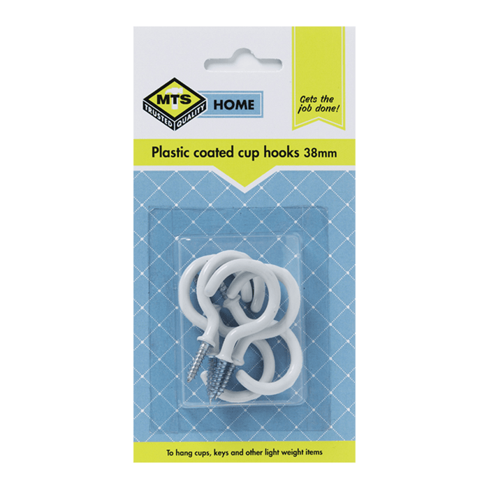 Mts Home Cup Hooks P/Coated 38 Mm P/6 Mts0096