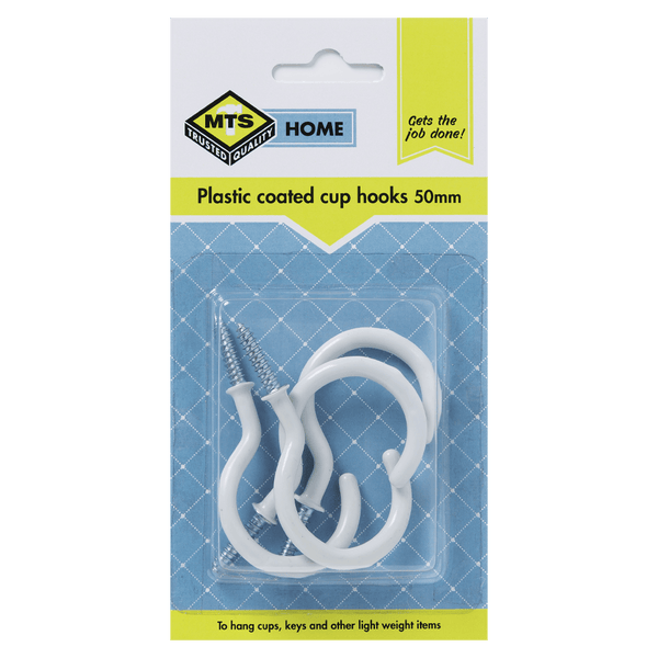 Mts Home Cup Hooks P/Coated 50 Mm P/4 Mts0097