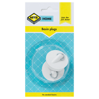 Mts Home Plug Basin Pvc White P/2 Mts0102