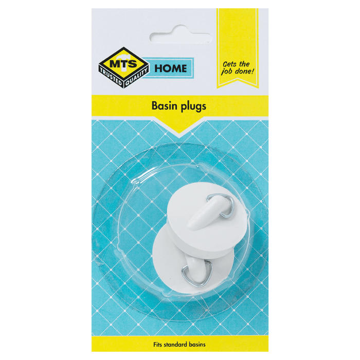 Mts Home Plug Basin Pvc White P/2 Mts0102