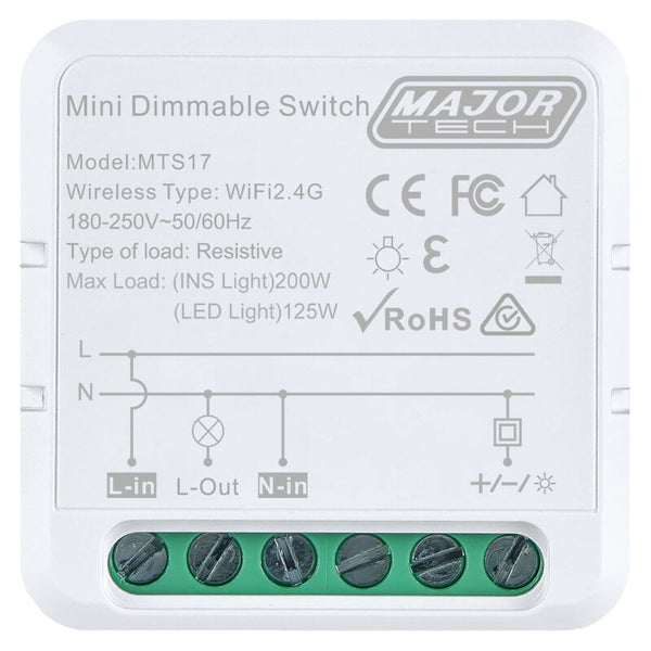 Major Tech VETi 1 - Bell Press Switch (2 Module) with Locator - Modular | VL102BK - image 1