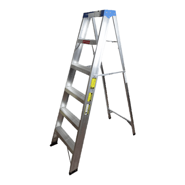 6-Step A-Frame Ladder by chavda.com - Aluminum/Steel Construction, Max 150kg Load, Durable Ladder