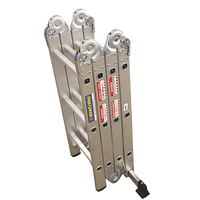 Multipurpose Ladder: Steadystep Mini MTS - Aluminum & Steel Construction, Folded