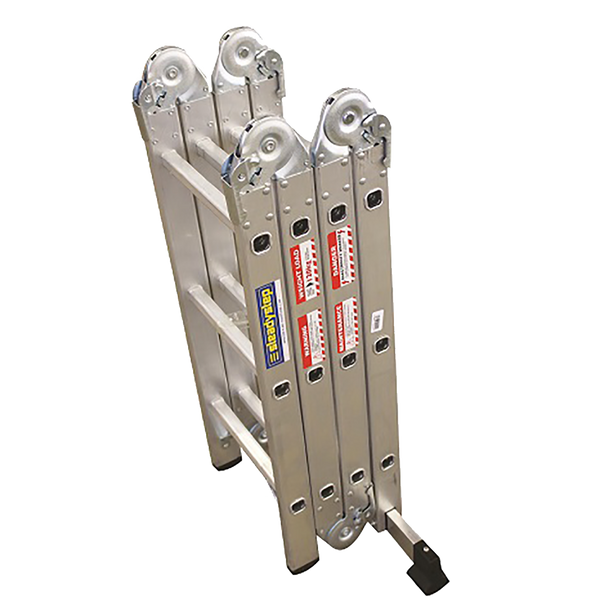 Multipurpose Ladder: Steadystep Mini MTS - Aluminum & Steel Construction, Folded