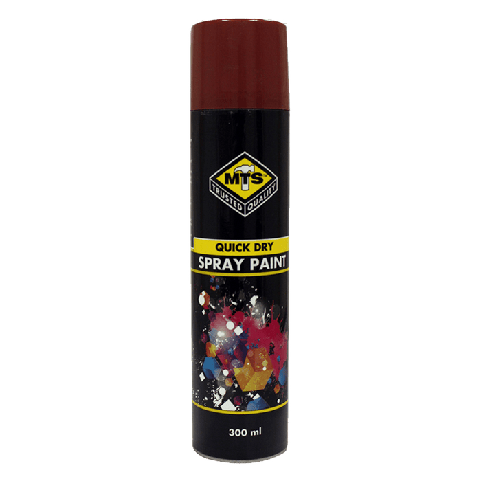 MTS Paint Spray - Dark Brown - 300ml - Quick Dry Acrylic Paint for Interior & Exterior Use