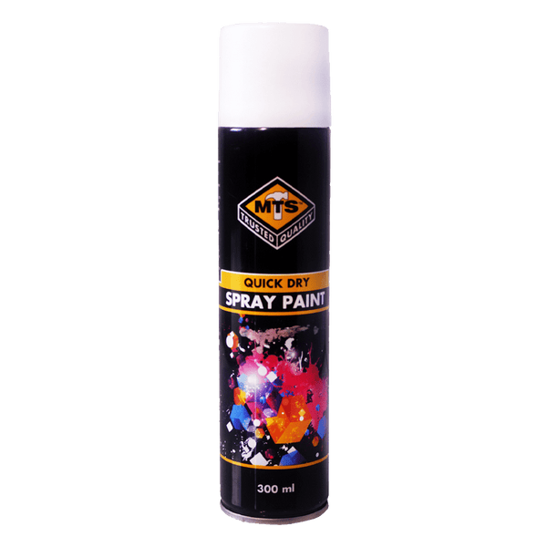 MTS Quick Dry White Gloss Spray Paint 300ml - High Quality Spray Paint