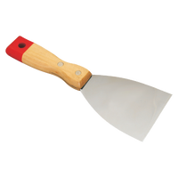 Chavda Paint Scraper with Wooden Handle - 90mm, Metal Blade Tool