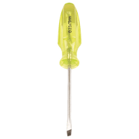 Yellow Handle Flathead Screwdriver - MTS4320 - Plastic Handled Slotted Screwdriver - Chavda.com