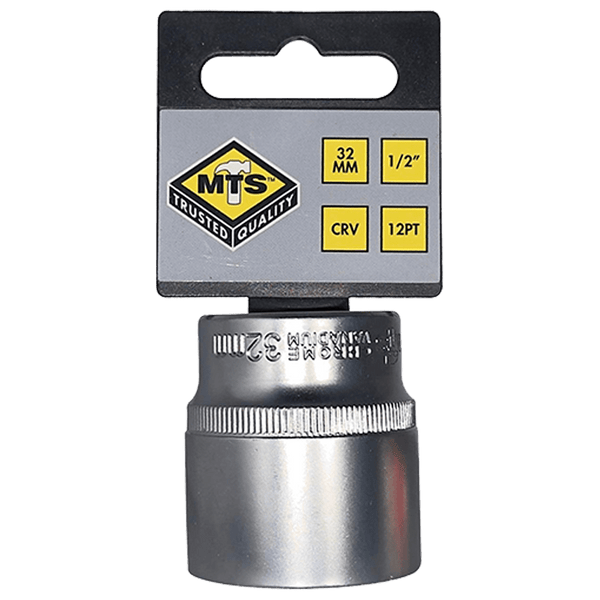MTS 32mm Socket Wrench - 1/2" Drive, Bi-Hex, CRV Steel - High Quality Socket