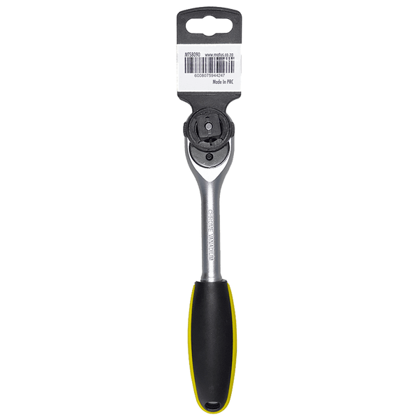 MTS8090 1/2 inch Drive Ratchet Tool - Chrome Vanadium Steel Reversible Ratchet with Rubber Grip Handle