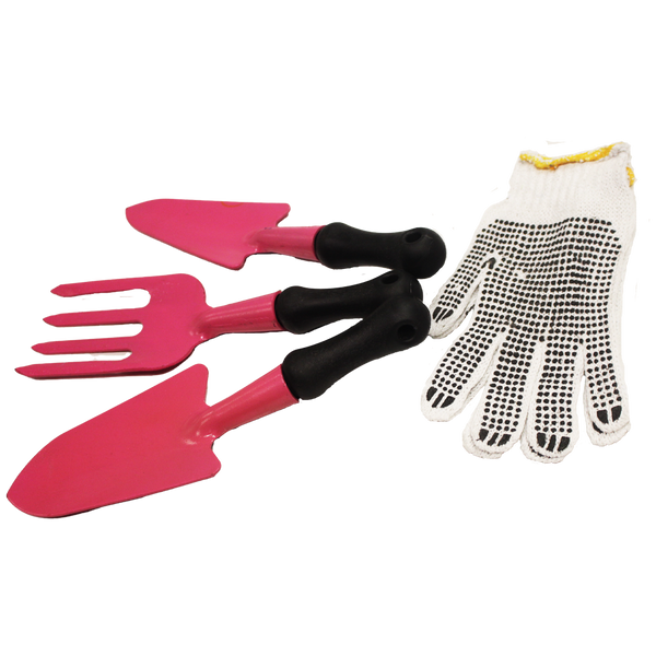 Mts Garden Hand Tool Set P/3+Glove Pink Mts8550 P