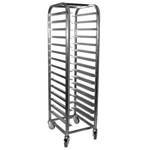 GLOBAL Mobile Tray Trolley S/Steel - 15 Shelves - MTT0015