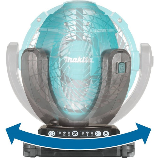 Makita DCF102Z Cordless Swing Fan: Portable 18V Tool Only - Adjustable Speed & Oscillation