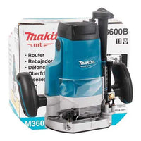 Makita MT M3600B Plunge Router - 1650W Heavy Duty Wood Router, 1/2 inch Collet