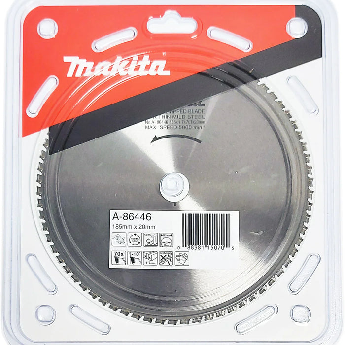 Makita Metal Cutting Blade 185mm x 20mm 70T A-86446