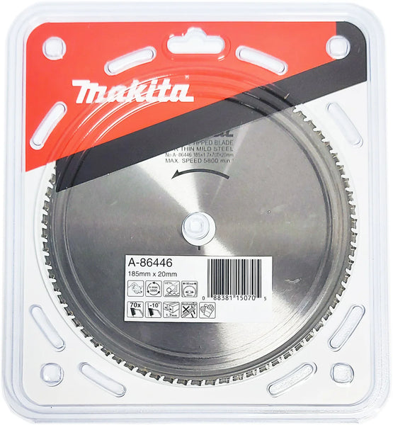 Makita Metal Cutting Blade 185mm x 20mm 70T A-86446