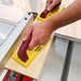 Milescraft Grabber: Safety Push Block Tool for Router Table, Table Saw, Jointer - Yellow with Red Handle, Woodworking Safety