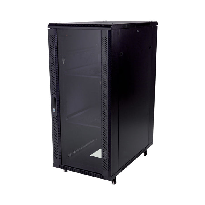 22U 600X1000MM, 1 SHELF, 4 FANS, GLASS DOOR.. - RCK-SH05J-22U-1000D