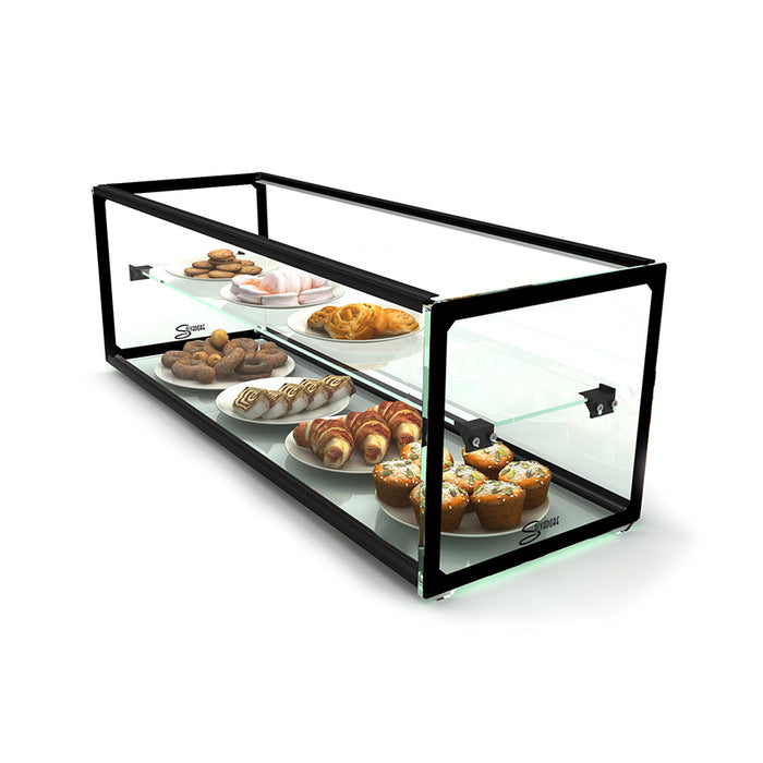 SALVADORE Ambient Display Cabinet  (Double Shelf) - 1200Mm X 330Mm X 315Mm - NDC1002