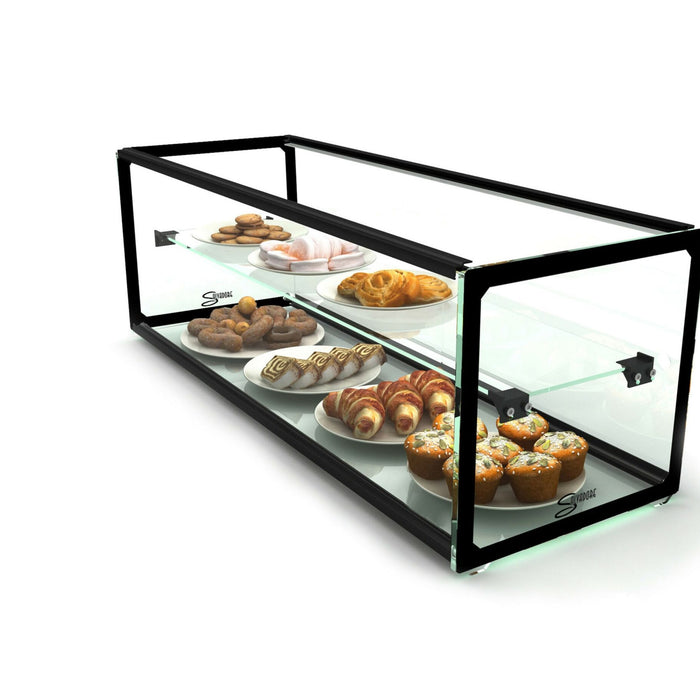 SALVADORE Ambient Display Cabinet  (Double Shelf) - 555Mm X 390Mm X 375Mm - NDC0003