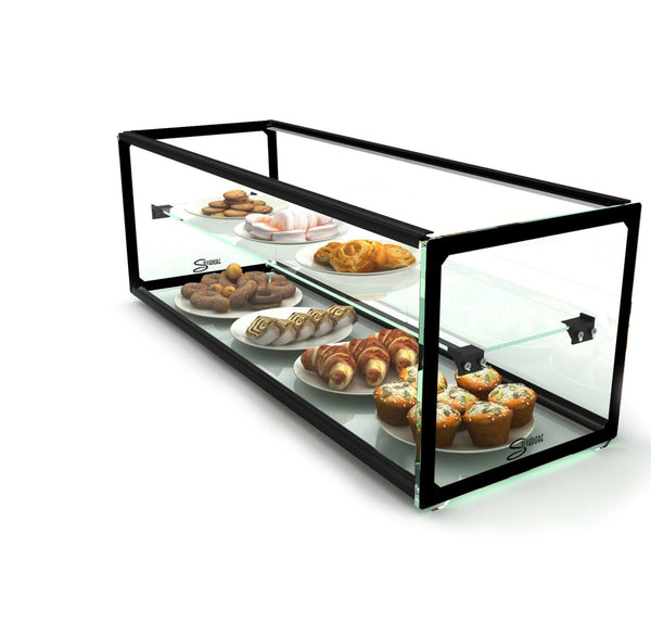 SALVADORE Ambient Display Cabinet  (Double Shelf) - 555Mm X 390Mm X 375Mm - NDC0003