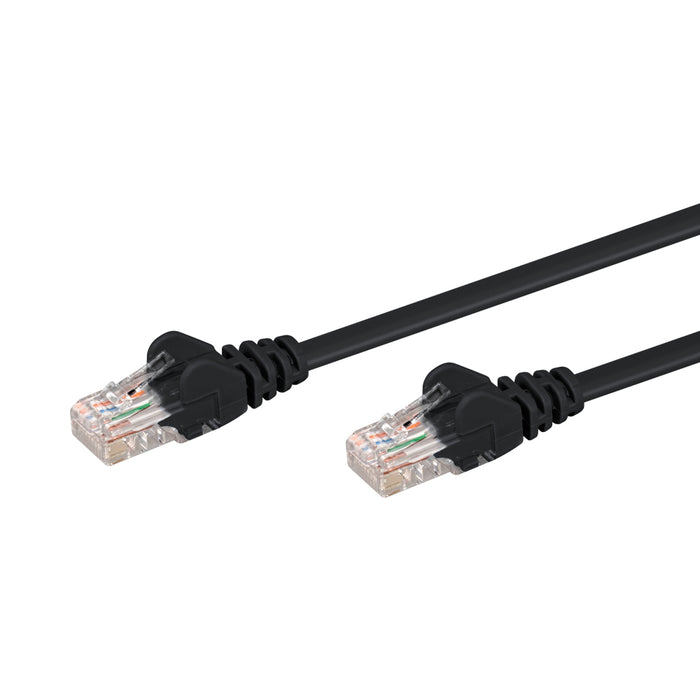 LINKQNET 3M RJ45 CAT5E ANTI-SNAG MOULDED PVC NETWORK FLYLEAD - BLACK - NET-CAT5-BK-3M-LQ