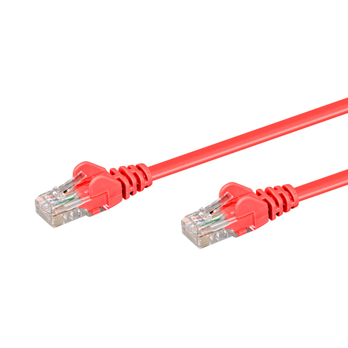 LINKQNET 3M RJ45 CAT5E ANTI-SNAG MOULDED PVC NETWORK FLYLEAD - RED - NET-CAT5-R-3M-LQ