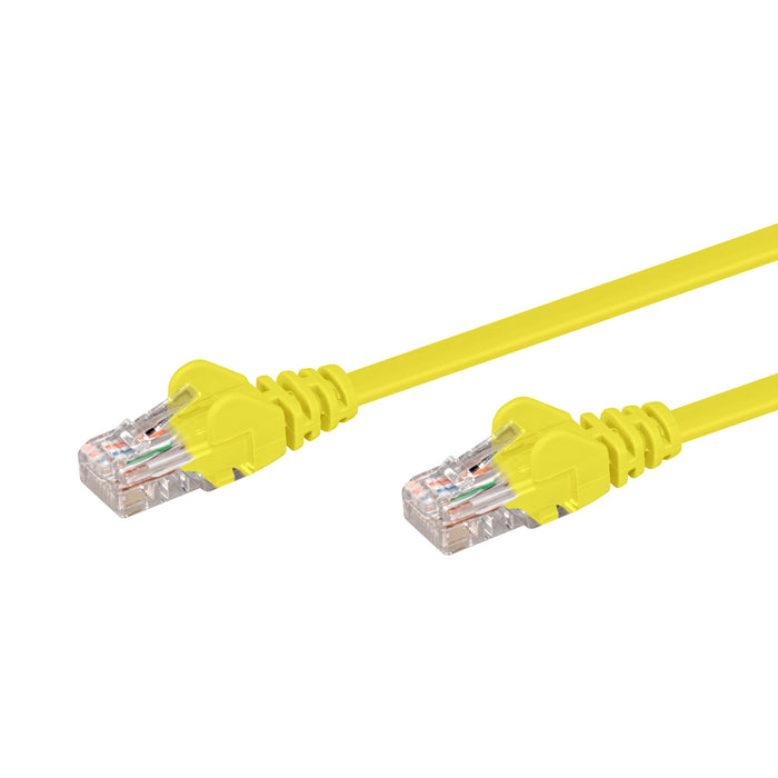 LINKQNET 20M RJ45 CAT5E ANTI-SNAG MOULDED PVC NETWORK FLYLEAD - YELLOW - NET-CAT5-Y-20M-LQ