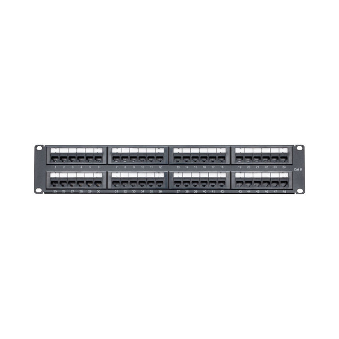LINKQNET 2U 48-PORT CAT6 UTP PATCH PANEL - NO CABLE MANAGEMENT - NET-P-PATCH6-48-LQ