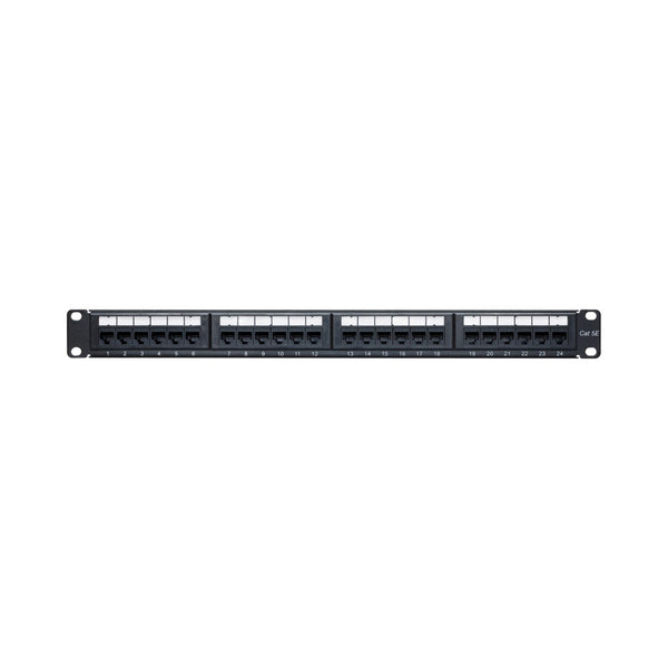 LINKQNET 24-PORT CAT5 UTP PATCH PANEL - NO CABLE MANAGEMENT - NET-PATCH5-24P-LQ