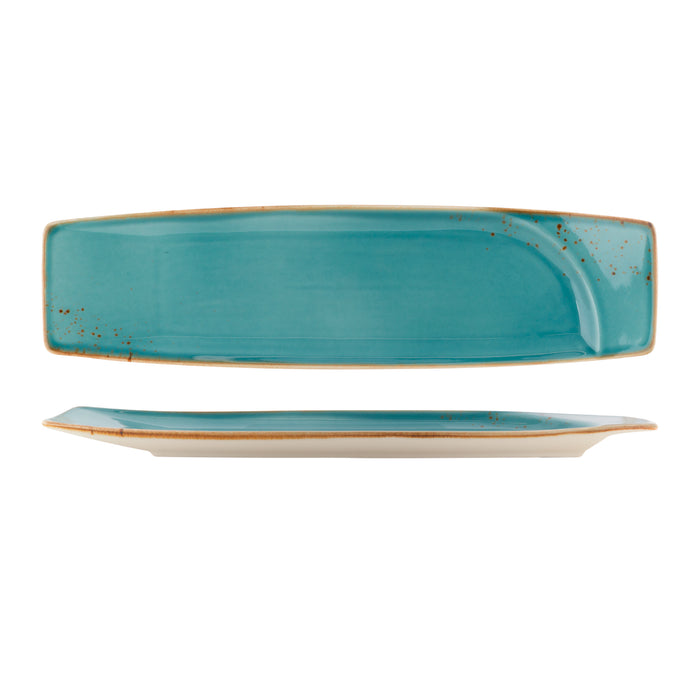 FORTIS Fynbos - Atlantic Blue - Oblong Slim Plate - 38Cm X 10Cm (6) - NG4501-BL