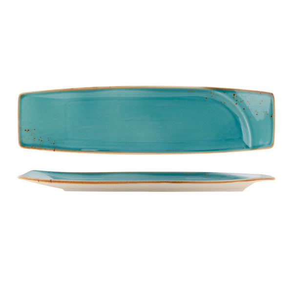 FORTIS Fynbos - Atlantic Blue - Oblong Slim Plate - 38Cm X 10Cm (6) - NG4501-BL