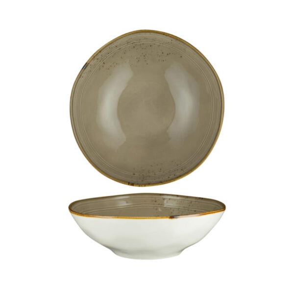 FYNBOS  - Mountain Grey - Organic Round Bowl - 25.8Cm X 8Cm (4) - NG4502-25GY