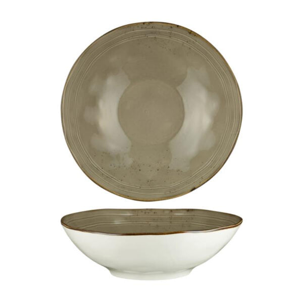 FYNBOS  - Mountain Grey - Organic Round Bowl - 40.5Cm X 12.5Cm (3) - NG4502-40GY