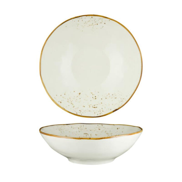 FYNBOS  - Karoo Sand - Organic Round Bowl - 40.5Cm X 12.5Cm (3) - NG4502-40WH