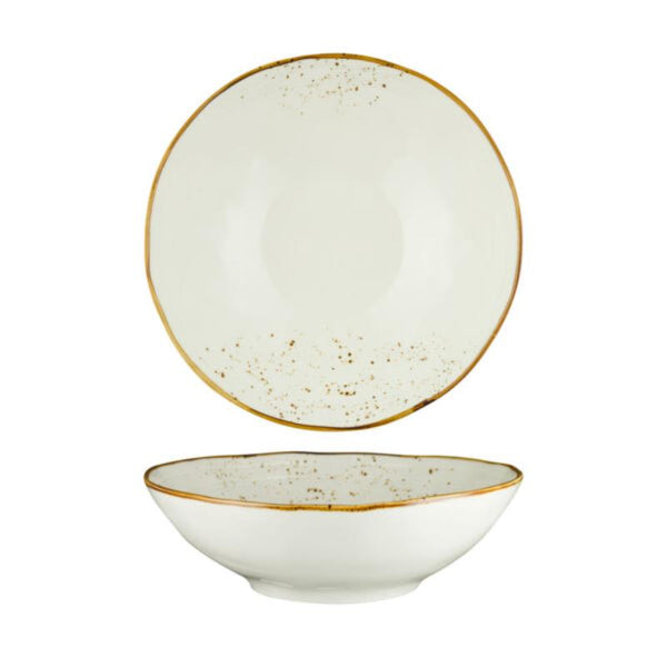 FYNBOS  - Karoo Sand - Organic Round Bowl - 40.5Cm X 12.5Cm (3) - NG4502-40WH