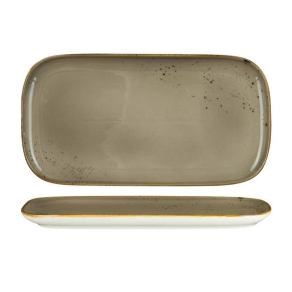 FYNBOS  - Mountain Grey - Rectangular Plate - 35.5Cm X 18.5Cm (4) - NG4503-35GY