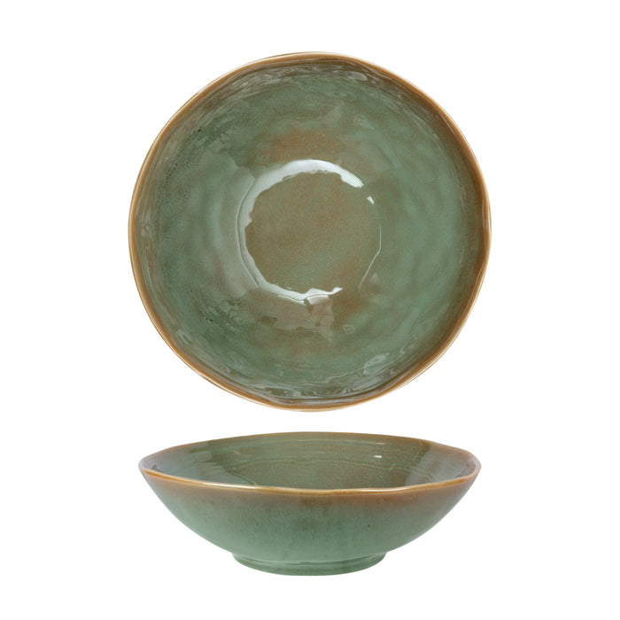 FORTIS Fynbos - Aloe Green - Organic Round Bowl - 40.5Cm (3) - NG4507-40GR