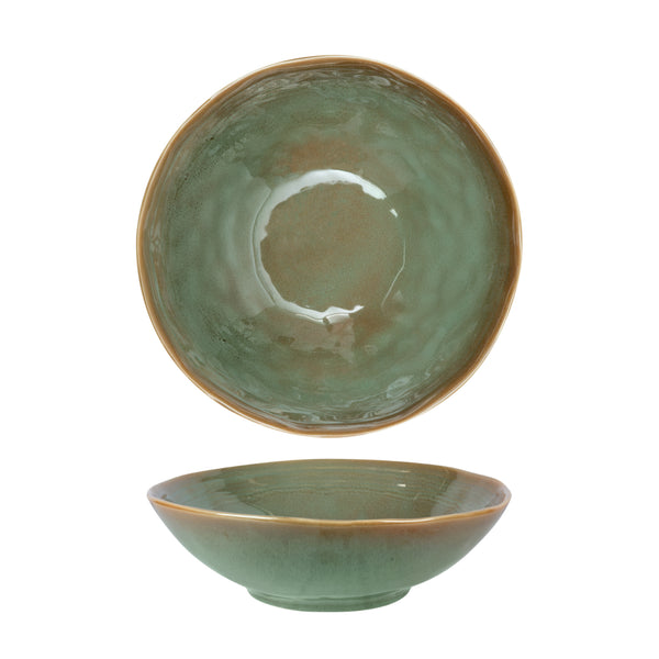 FORTIS Fynbos - Aloe Green - Organic Round Bowl - 40.5Cm (3) - NG4507-40GR