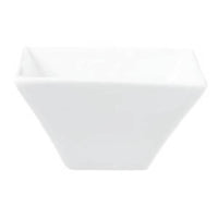 BCE Accent - White - Square Trumpet Shape Bowl - 12Cm (12) - NG4519-12