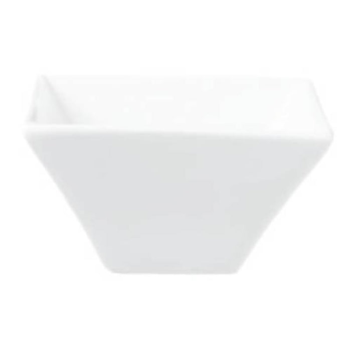BCE Accent - White - Square Trumpet Shape Bowl - 12Cm (12) - NG4519-12