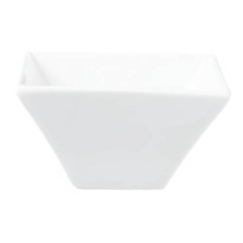 BCE Accent - White - Square Trumpet Shape Bowl - 18Cm (6) - NG4519-18
