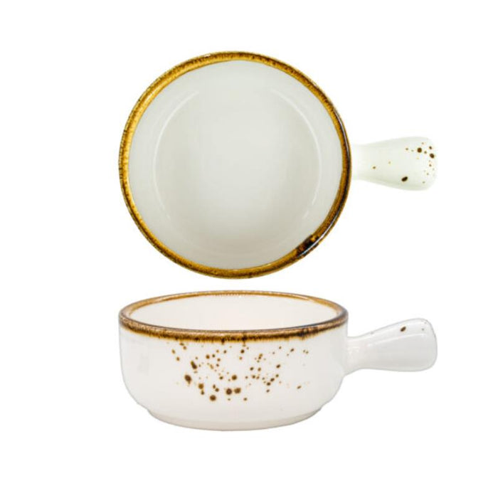 FYNBOS  - Karoo Sand - Small Bowl With Handle - 10Cm - 7Cl (6) - NG4523-10WH