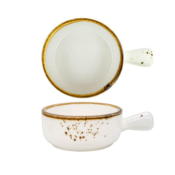 FYNBOS  - Karoo Sand - Small Bowl With Handle - 10Cm - 7Cl (6) - NG4523-10WH