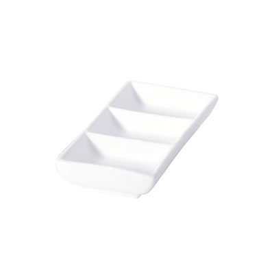 FORTIS Accent - White - Rect. 3-Divided Dish - 17Cm (6) - NG5510-17