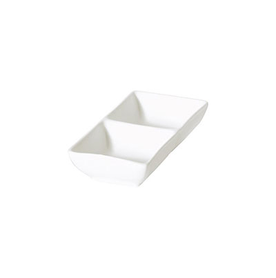 FORTIS Accent - White - Rect. 2-Divided Dish - 14Cm (12) - NG5511-14