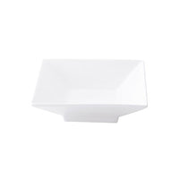 FORTIS ACCENT White Square Footed Bowl 11cm | Modern Ceramic Serving Bowl