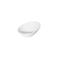 White Slant Bowl 18cm - FORTIS ACCENT NG7164-18 - Modern Ceramic Tableware for Dining and Serving