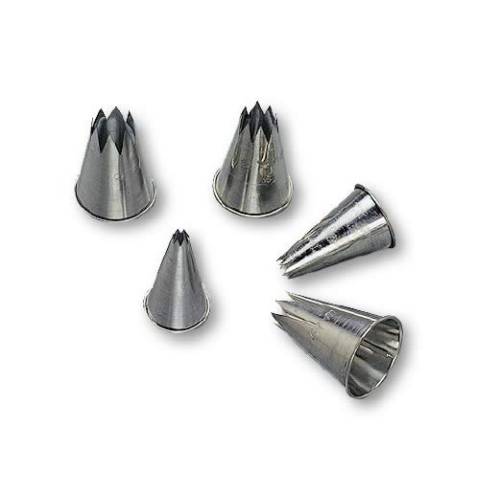 Metal Star Cake Decorating Nozzles: Open Star Tips, Icing Piping Tools, 5mm Star Nozzles for Baking