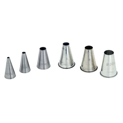 Metal Piping Nozzles Set - Cake Decorating Tips for Baking, Various Sizes | chavda.com